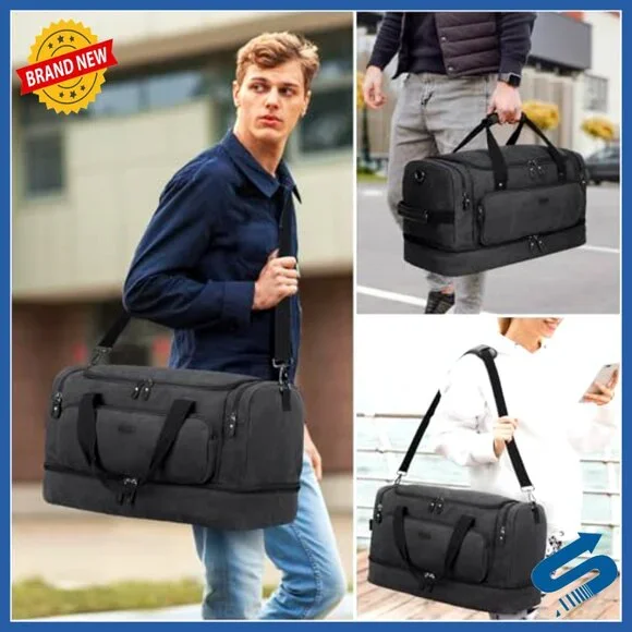 Water Resistant Canvas Travel Duffel Bag Airline Approved Carry On Luggage